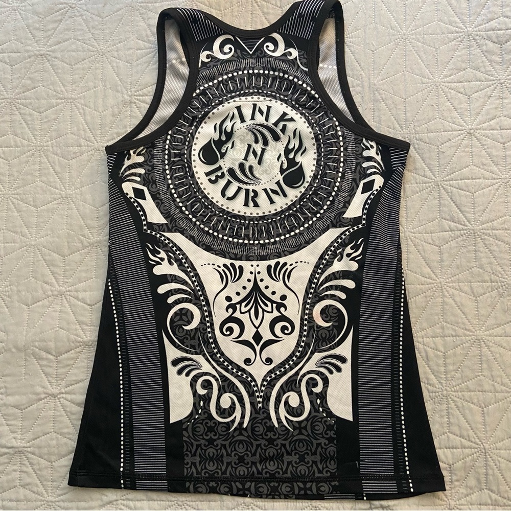 INKnBURN Black and White Sugar Skull Tank Top - Picture 2 of 7